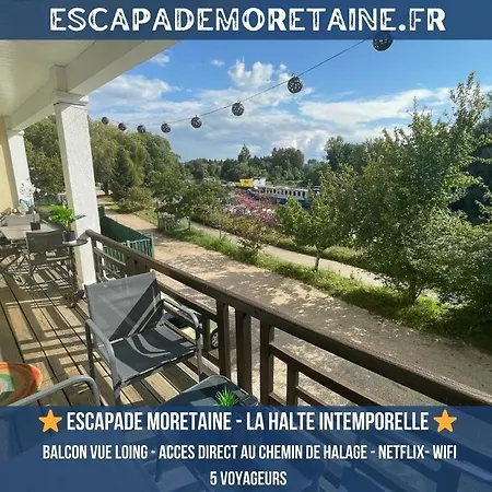 Appartamento T3-Balcon Plein Sud-Acces Direct Au Bord Du Loing Moret-sur-Loing Esterno foto
